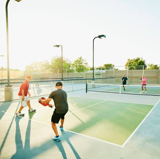 Pickleball courts at the lake