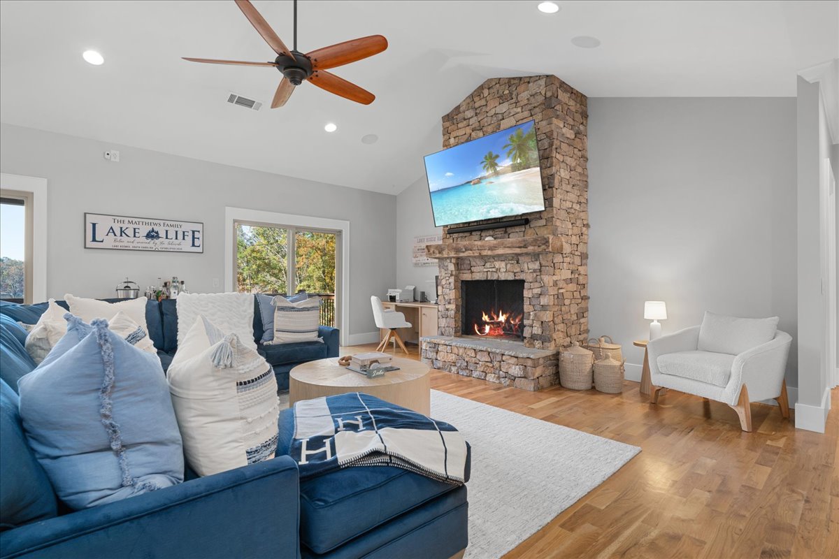 Stone Fireplace
